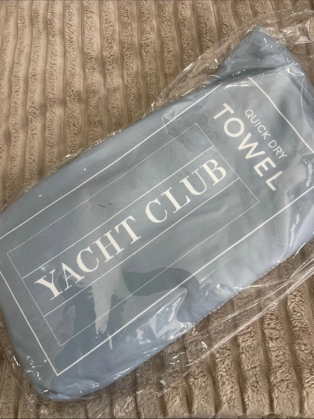 Yacht Club Quick Dry Beach Towel - Light Blue